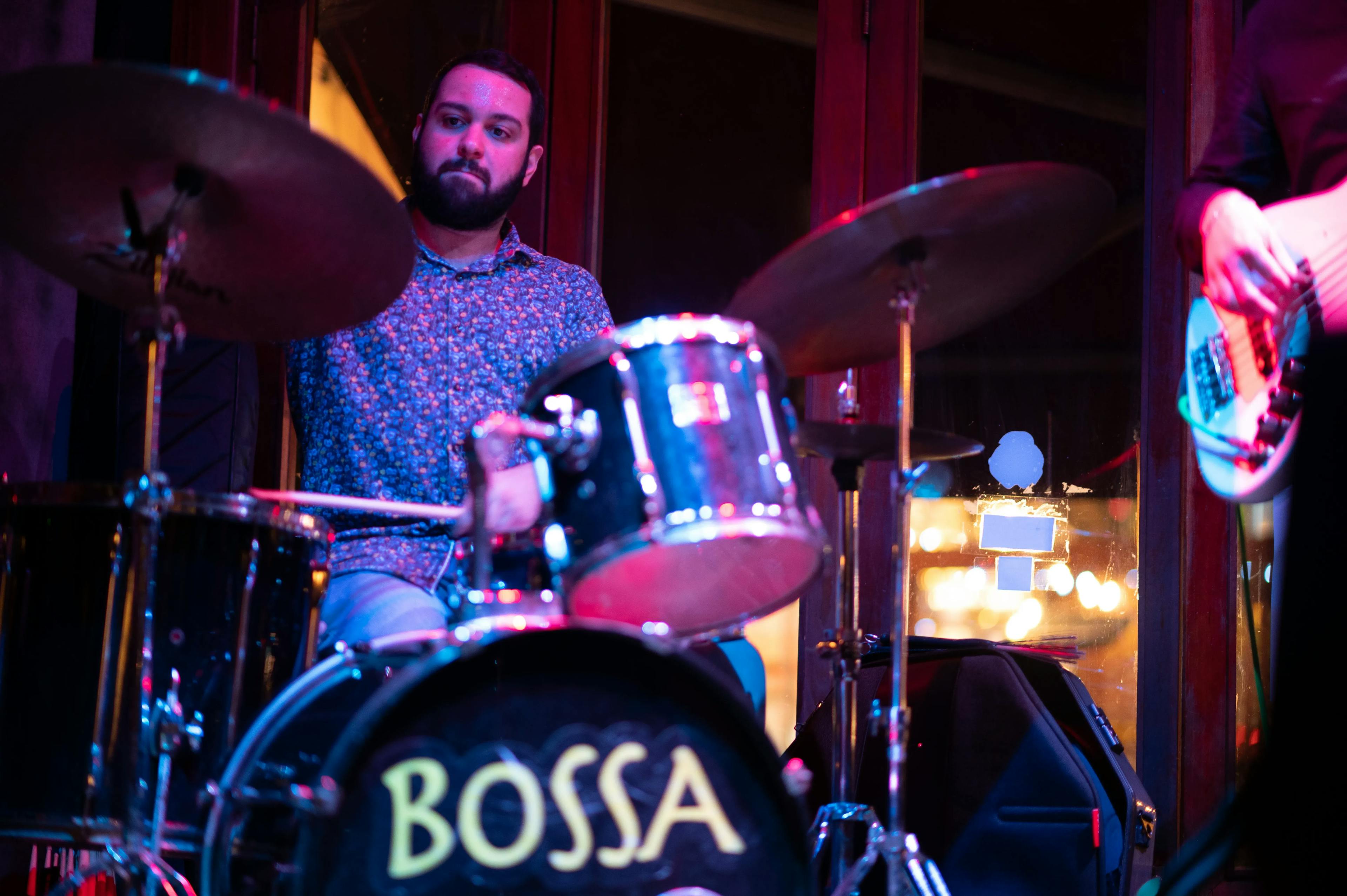 Drummer at live jazz concert at Bossa in Washington DC.